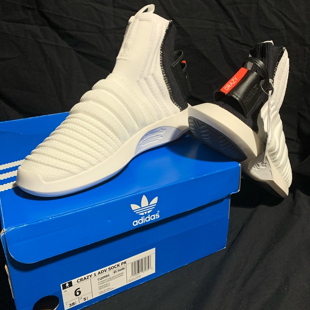 ADIDAS CRAZY SOCK SLIP ONS